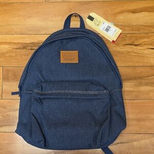 NEW Levi's Denim 17in Backpack With Laptop Pocket Dark Denim